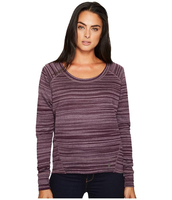 Prana Fallbrook Top (dark Plum) Women's Long Sleeve Pullover