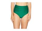 Unique Vintage Georgiana High-waist Swim Bottoms (emerald Green) Women's Swimwear