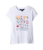 Polo Ralph Lauren Kids Cotton Jersey Graphic T-shirt (little Kids) (white Multi) Girl's Clothing