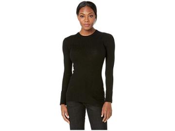 Icebreaker Valley Slim Crewe Merino Sweater (black) Women's Sweater