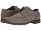 Rockport Style Purpose Wingtip (grey Nubuck) Men's Lace Up Wing Tip Shoes