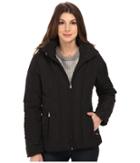 Calvin Klein Short Down Coat W/ Untrimmed Hood (black) Women's Coat