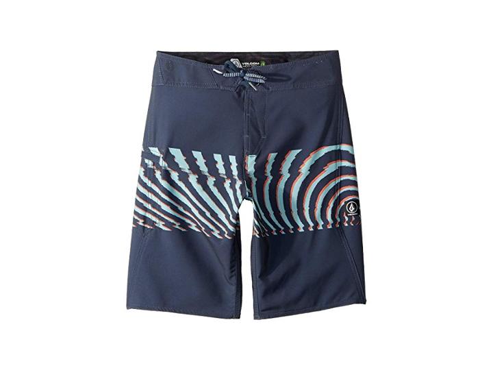 Volcom Kids Macaw Mod Boardshorts (big Kids) (midnight Blue) Boy's Swimwear