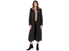 Avec Les Filles Wool Menswear Coat With Removable French Terry Hood (black) Women's Coat