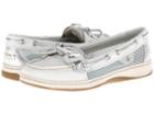 Sperry Top-sider Angelfish (white Leather/silver Open Mesh) Women's Slip On  Shoes