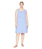 Extra Fresh By Fresh Produce Plus Size Waves Square Neck Dress (peri Blue) Women's Dress