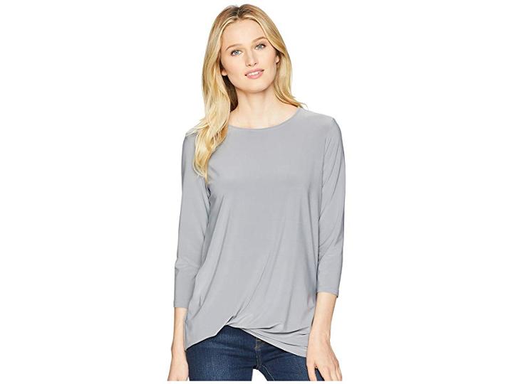Lisette L Montreal Emma Jersey Knit Tee (silver) Women's T Shirt
