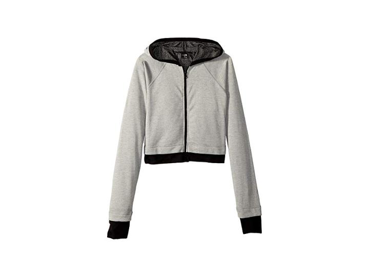 Bloch Kids Zip Hooded Jacket (little Kids/big Kids) (grey) Girl's Coat