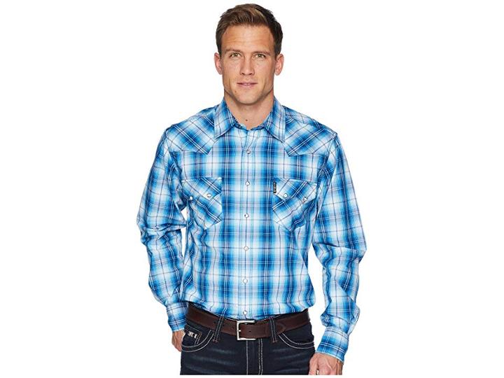Cinch Cinch Modern Fit Western (blue 1) Men's Long Sleeve Button Up