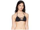 Isabella Rose Set Sail Lace Front Halter (black) Women's Swimwear