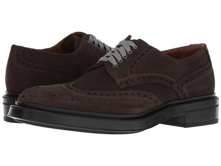 Aquatalia Landon (dark Brown Suede) Men's Shoes