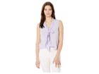 Calvin Klein Sleeveless Tie Neck Top (opal) Women's Clothing