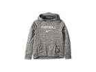 Nike Kids Therma Pullover Hoodie Football (big Kids) (dark Grey/pure) Boy's Sweatshirt