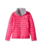 The North Face Kids Reversible Mossbud Swirl Jacket (little Kids/big Kids) (petticoat Pink/metallic Silver (prior Season)) Girl's Coat