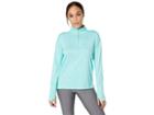 Nike Element 1/2 Zip Top (tropical Twist/teal Tint/reflective Silver) Women's Long Sleeve Pullover