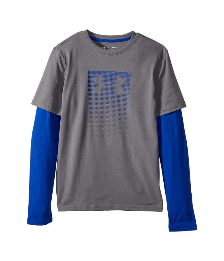 Under Armour Kids Knit 2-in-1 Long Sleeve (big Kids) (graphite/royal/royal) Boy's Long Sleeve Pullover
