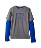 Under Armour Kids Knit 2-in-1 Long Sleeve (big Kids) (graphite/royal/royal) Boy's Long Sleeve Pullover