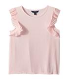 Polo Ralph Lauren Kids Flutter-sleeve Jersey Top (little Kids/big Kids) (hint Of Pink) Girl's Clothing