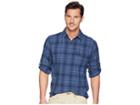 Woolrich Zen Hollow Convertible Sleeve Shirt (alpine Blue) Men's Long Sleeve Button Up