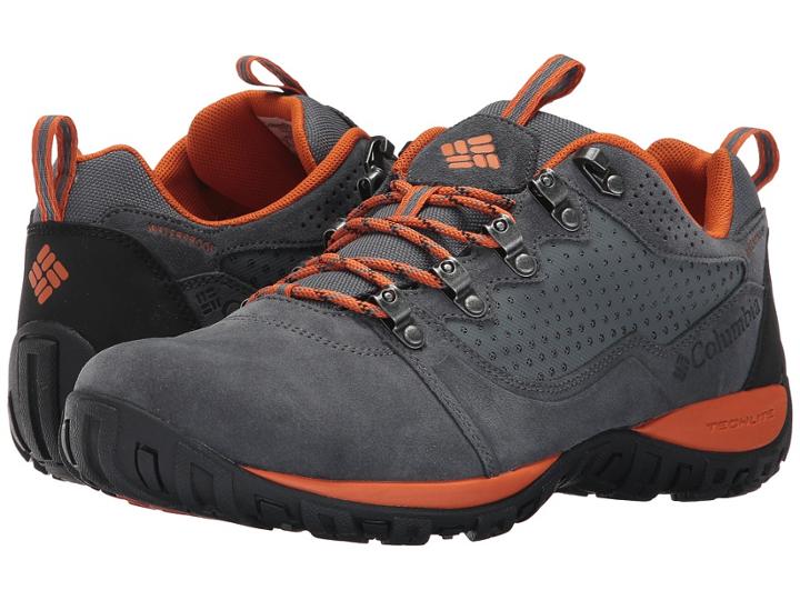 Columbia Peakfreak Venture Low Suede Wp (graphite/desert Sun) Men's Shoes