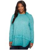 Jag Jeans Plus Size Plus Size Magna Hoodie In Burnout Jersey (jewel) Women's Sweatshirt