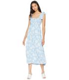 Juicy Couture Sketched Daisy Midi Dress (blue Chill Sketched) Women's Dress
