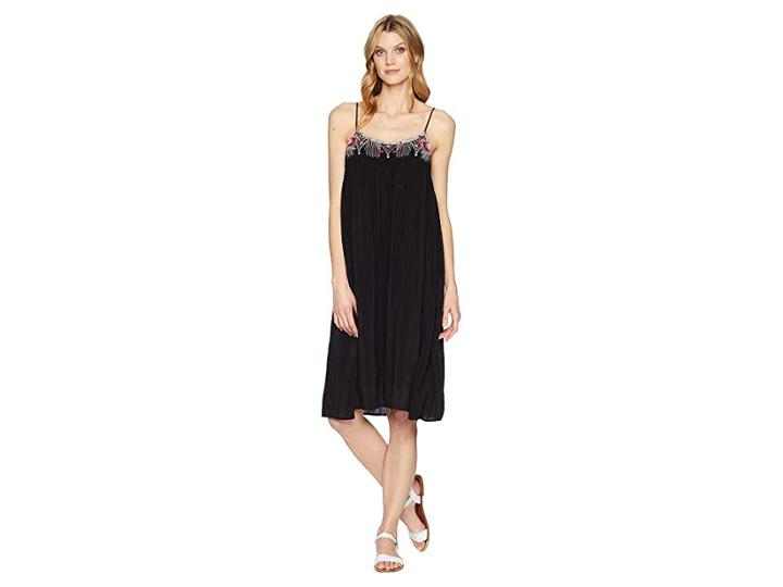 Johnny Was Lisa Babydoll Lined Dress (black) Women's Dress