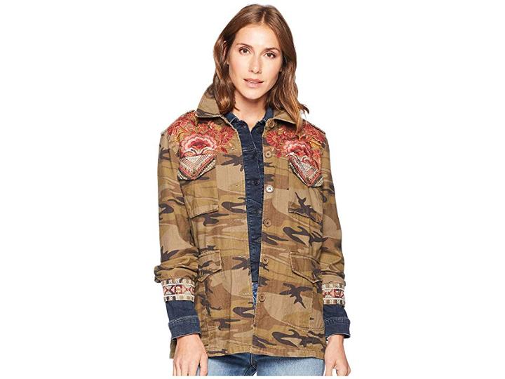 Johnny Was Warner Military Jacket (molly Camo) Women's Coat