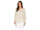 Nally & Millie Ribbed Poncho Top (natural) Women's Clothing