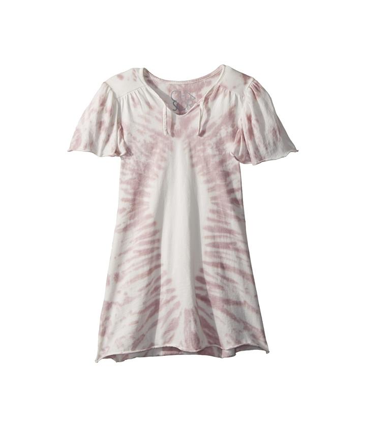 Chaser Kids Super Soft Flouncy Sleeve Easy Shirtdress (little Kids/big Kids) (tie-dye) Girl's Dress