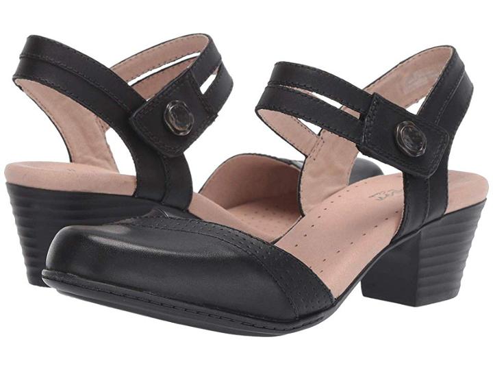 Clarks Valarie Rally (black Leather) Women's Shoes