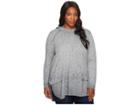 Jag Jeans Plus Size Plus Size Magna Hoodie In Burnout Jersey (charred) Women's Sweatshirt