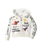 Dolce & Gabbana Kids Hooded Cardigan (toddler/little Kids) (graffiti Print) Girl's Sweater
