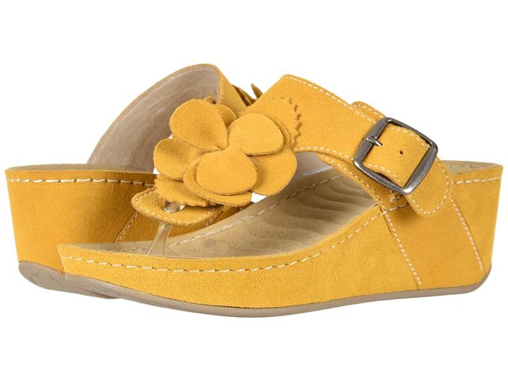 David Tate Spring (mustard Suede) Women's Clog/mule Shoes