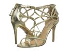 Badgley Mischka Crystal (platino Metallic Leather) Women's Wedge Shoes