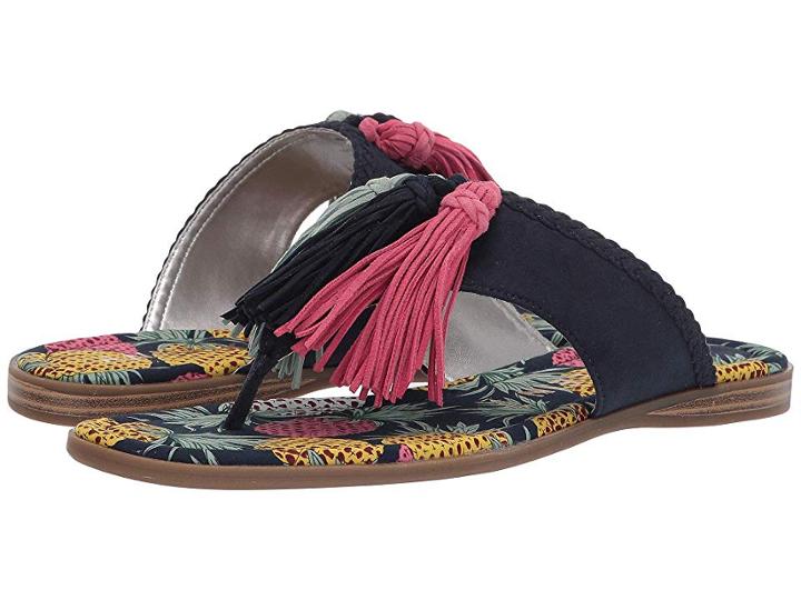 Anne Klein Adrienna Tassel Sandal (navy Multi) Women's Shoes
