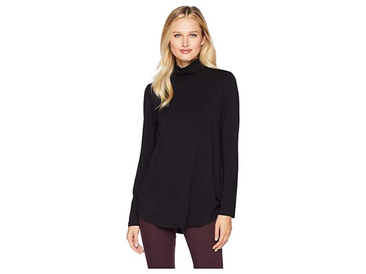 Karen Kane Shaped Turtleneck Tee (black) Women's T Shirt