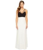 Jill Jill Stuart Strappy Two-tone Gown (black/off-white) Women's Dress