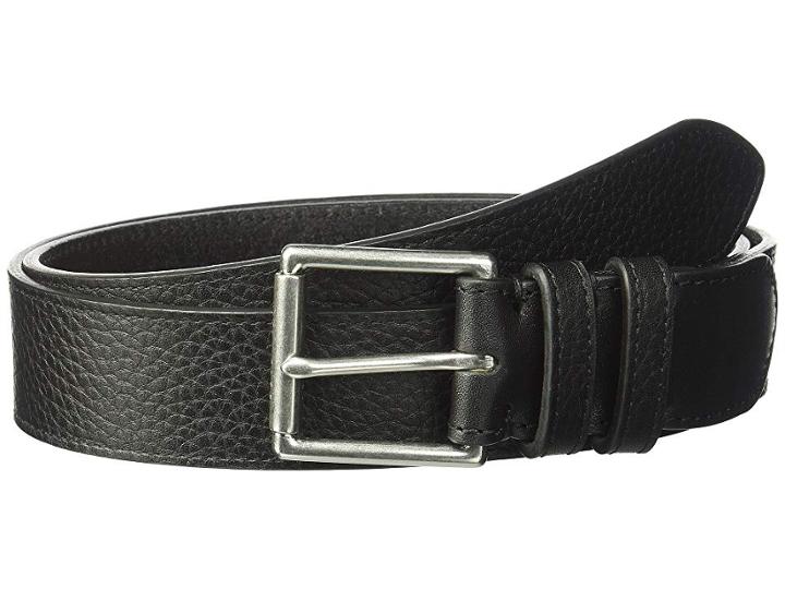 Cole Haan 35mm Pebble Strap Belt W/ Double Loops (black) Men's Belts
