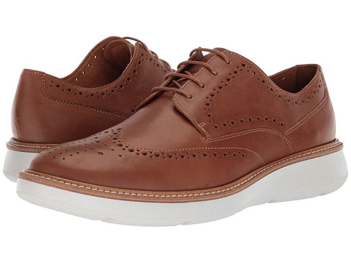 Ecco Lhasa Brogue Tie (cashmere) Men's Lace Up Wing Tip Shoes