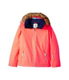 Roxy Kids American Pie Solid Jacket (big Kids) (neon Grapefruit/gana Embossed) Girl's Coat