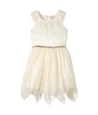 Nanette Lepore Kids Novelty Shimmer Soutache Lace (little Kids/big Kids) (cream) Girl's Dress