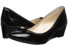 Cole Haan Tali Mini Bow Wedge (black Patent) Women's Shoes