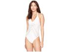 Robin Piccone Clarissa Plunge One-piece (white) Women's Swimsuits One Piece