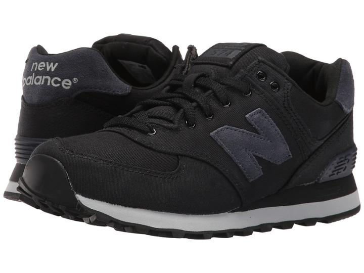 New Balance Classics Ml574 (black/outerspace Textile) Men's Shoes