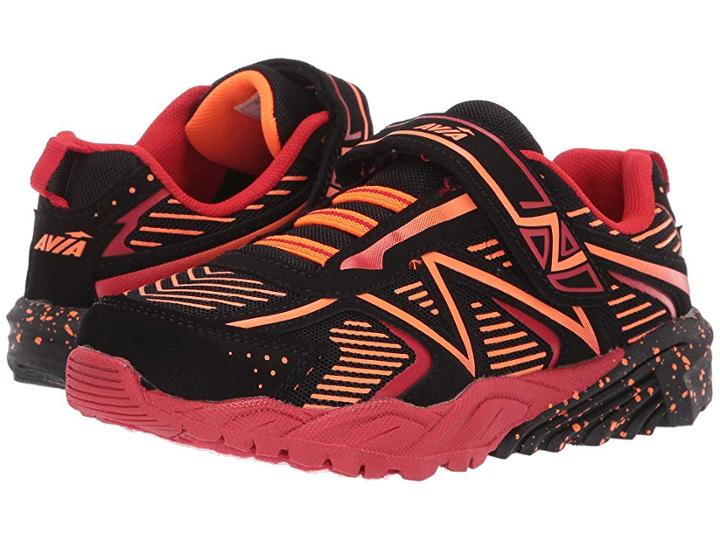 Avia Kids Avi-force Ii (little Kid/big Kid) (black/shocking Orange/fiery Red) Boy's Shoes