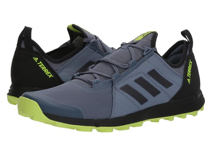 Adidas Outdoor Terrex Agravic Speed (raw Steel/black/solar Slime) Men's Shoes