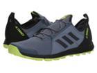 Adidas Outdoor Terrex Agravic Speed (raw Steel/black/solar Slime) Men's Shoes
