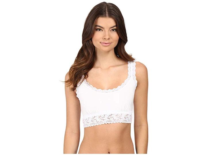 Hanky Panky Cotton With A Conscience Crop Top (white) Women's Bra