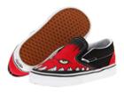Vans Kids Classic Slip-on (toddler) ((monster Slip) Red/black) Boys Shoes